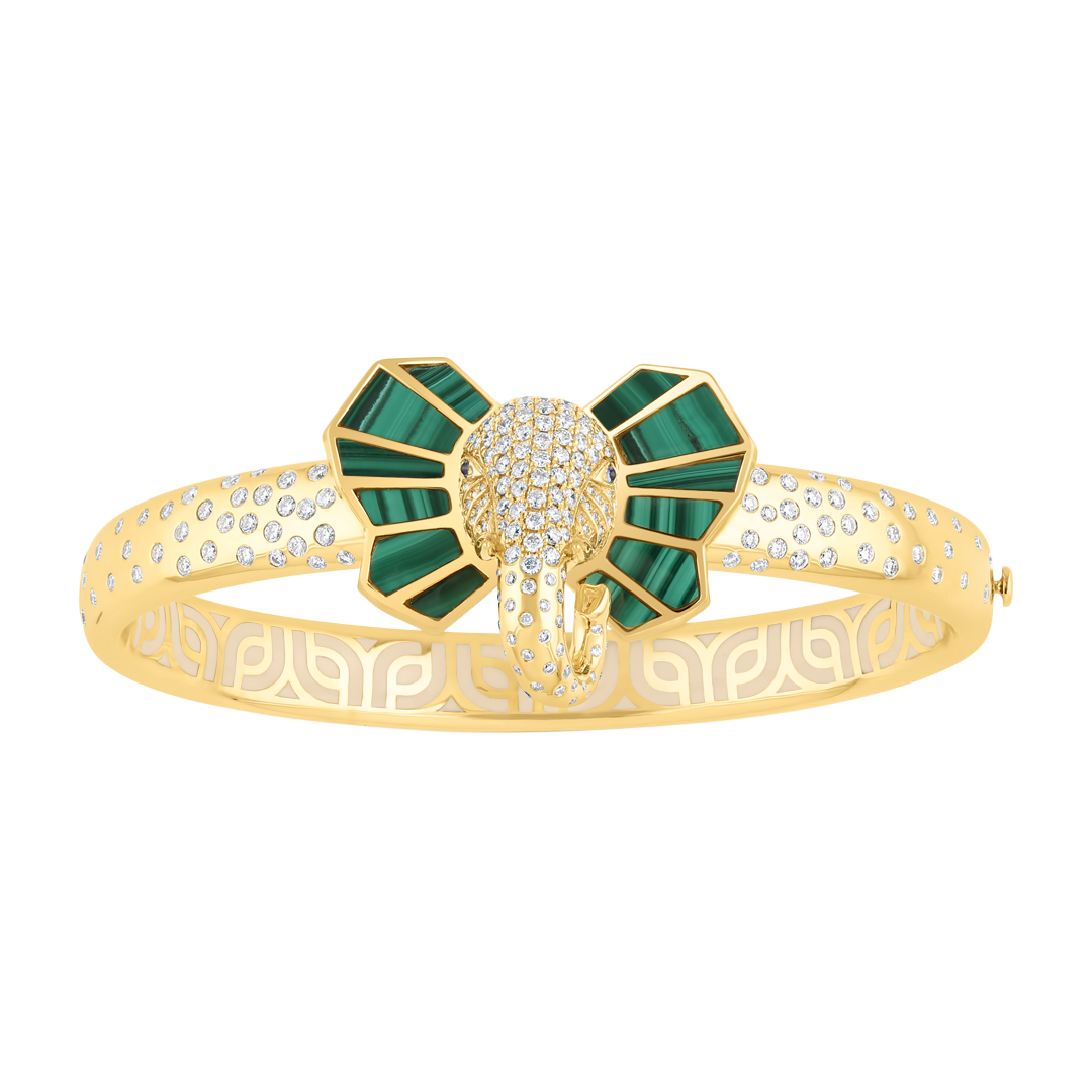 The Tusker Broad Cuff - Malachite