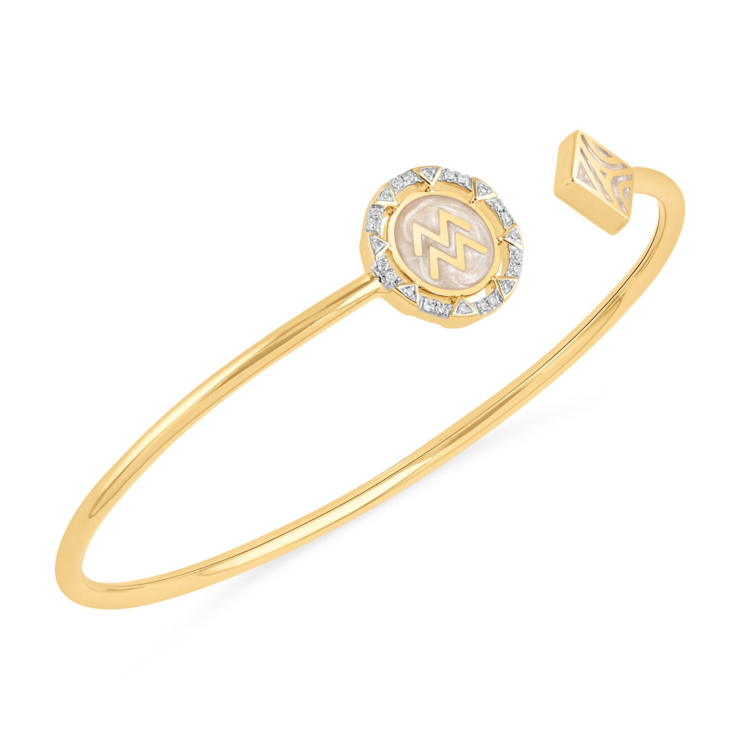 Aquarius Zodiac Flexi Bangle