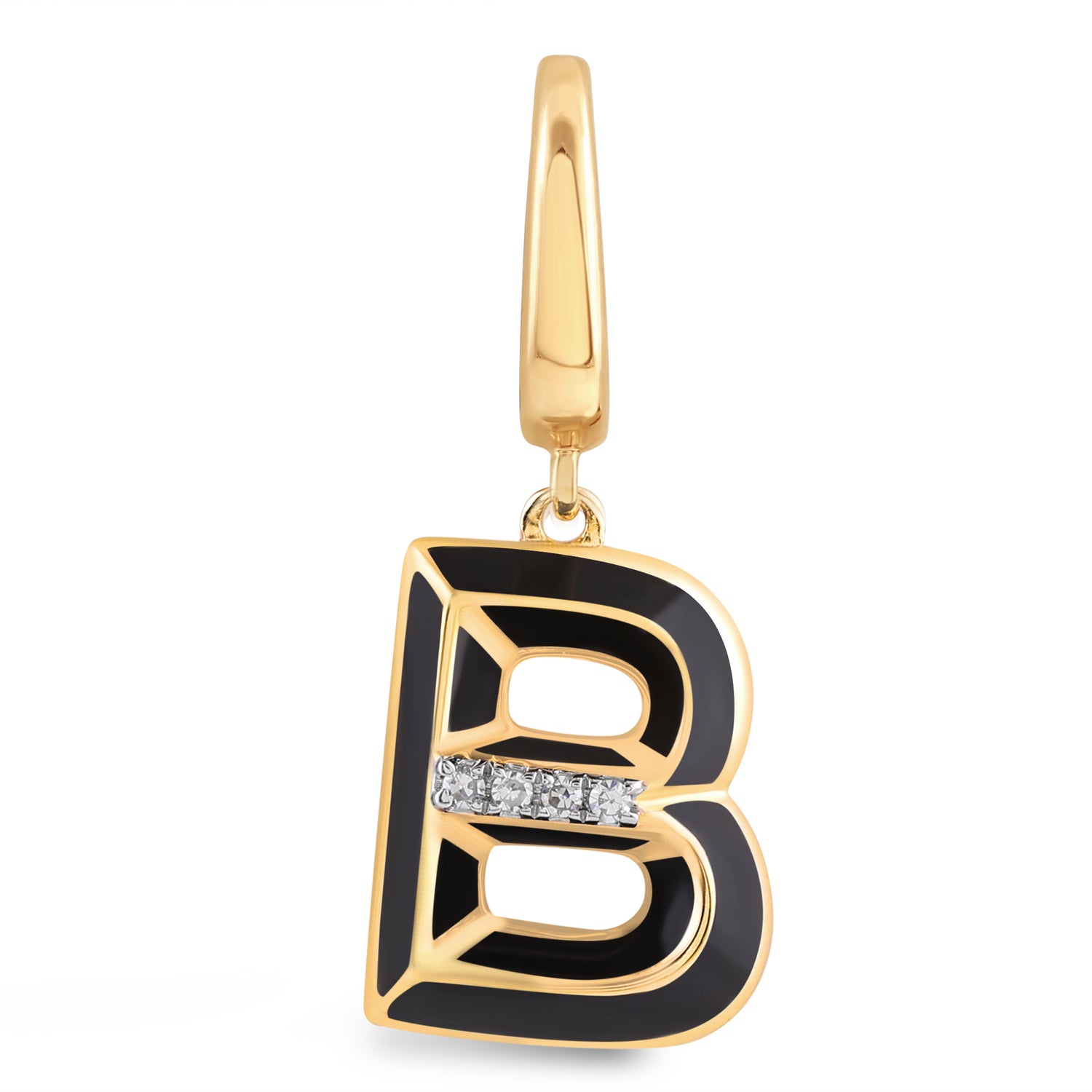 Mini Alphabet Charm- Black