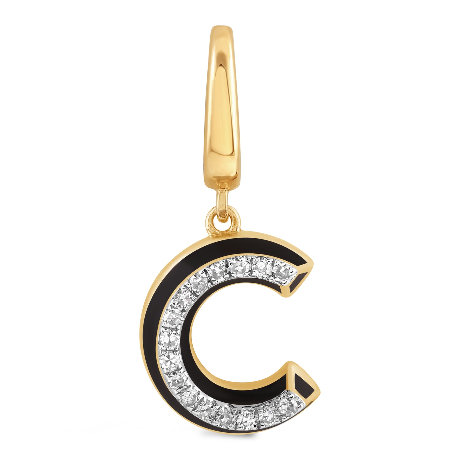 Mini Alphabet Charm- Black