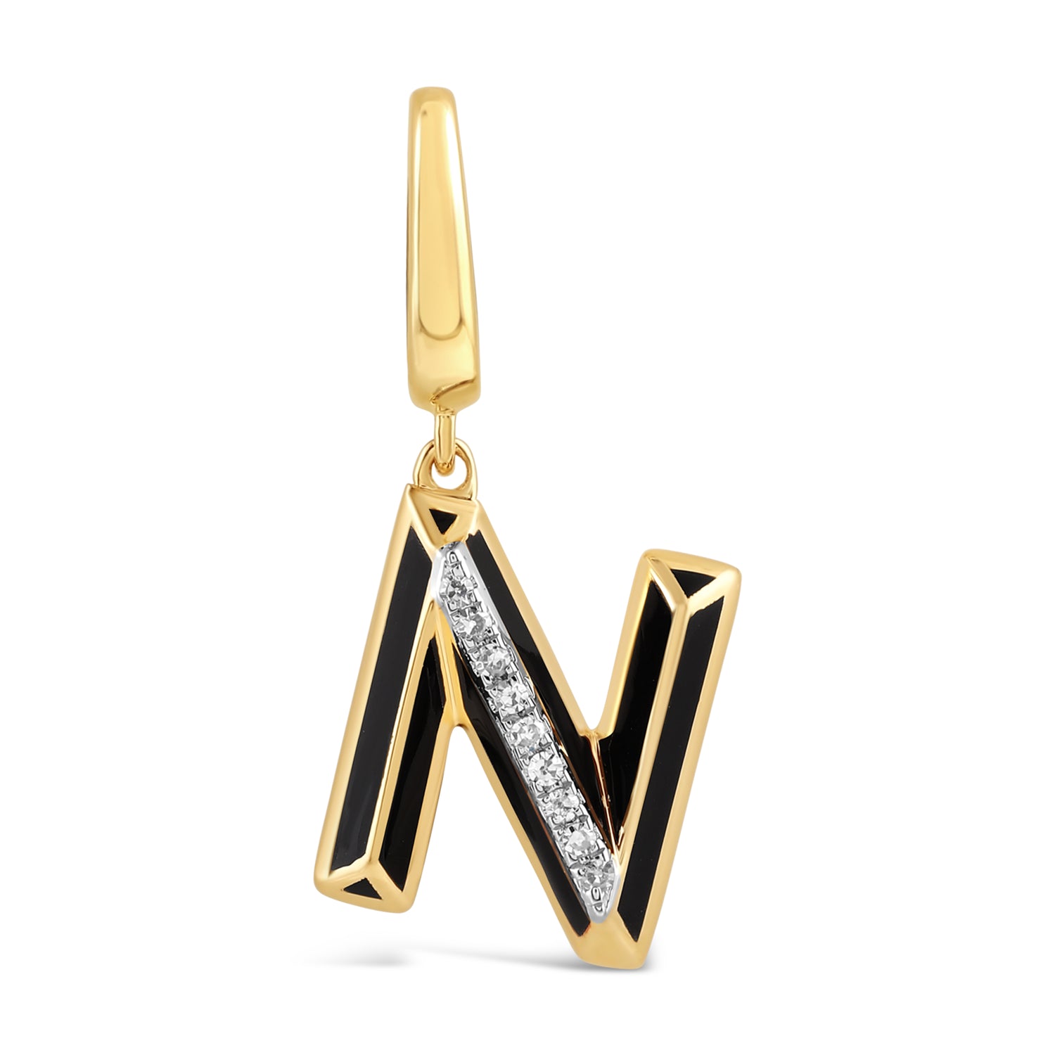 Mini Alphabet Charm- Black