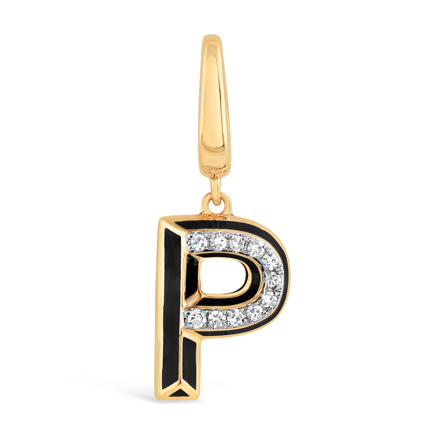 Mini Alphabet Charm- Black