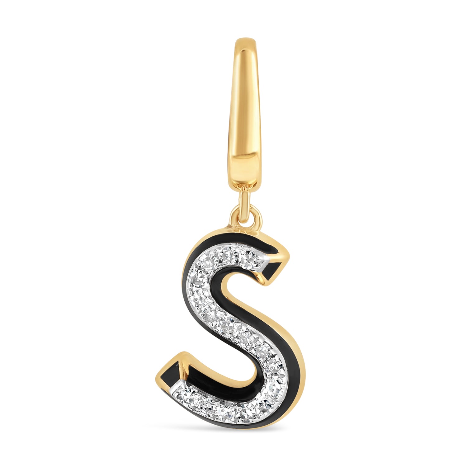 Mini Alphabet Charm- Black