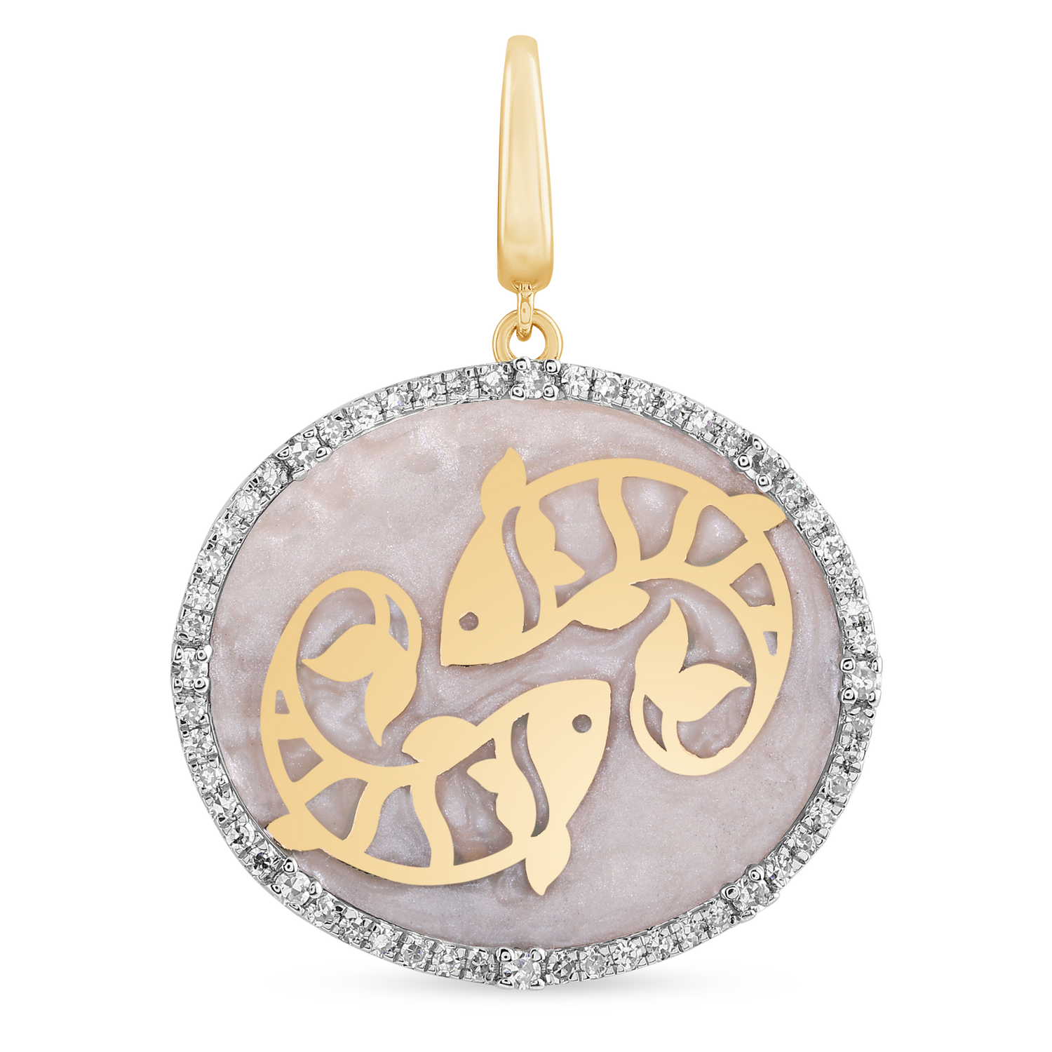 Pisces Zodiac Symbol Charm