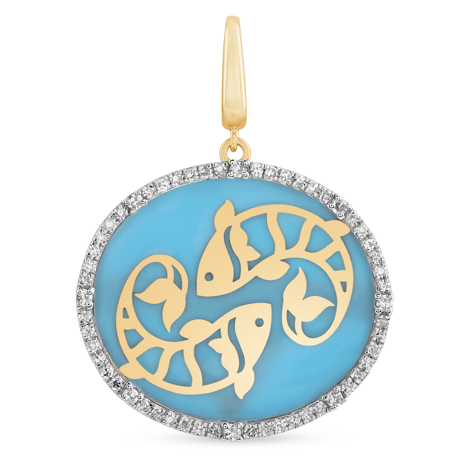 Pisces Zodiac Symbol Charm