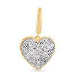 The Studded Diamond Heart Charm