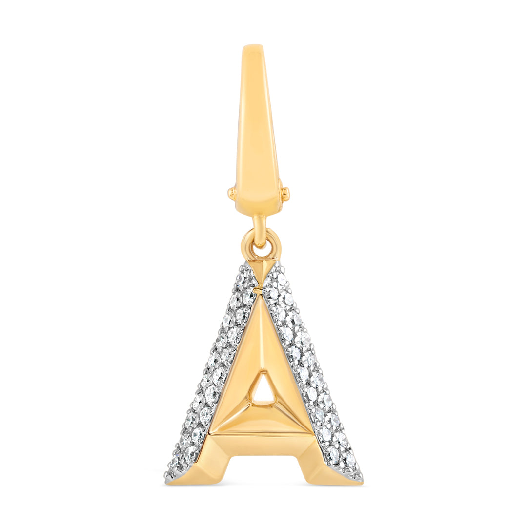 Mini Alphabet Charm - Yellow Gold