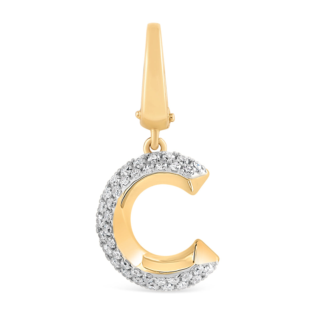 Mini Alphabet Charm - Yellow Gold