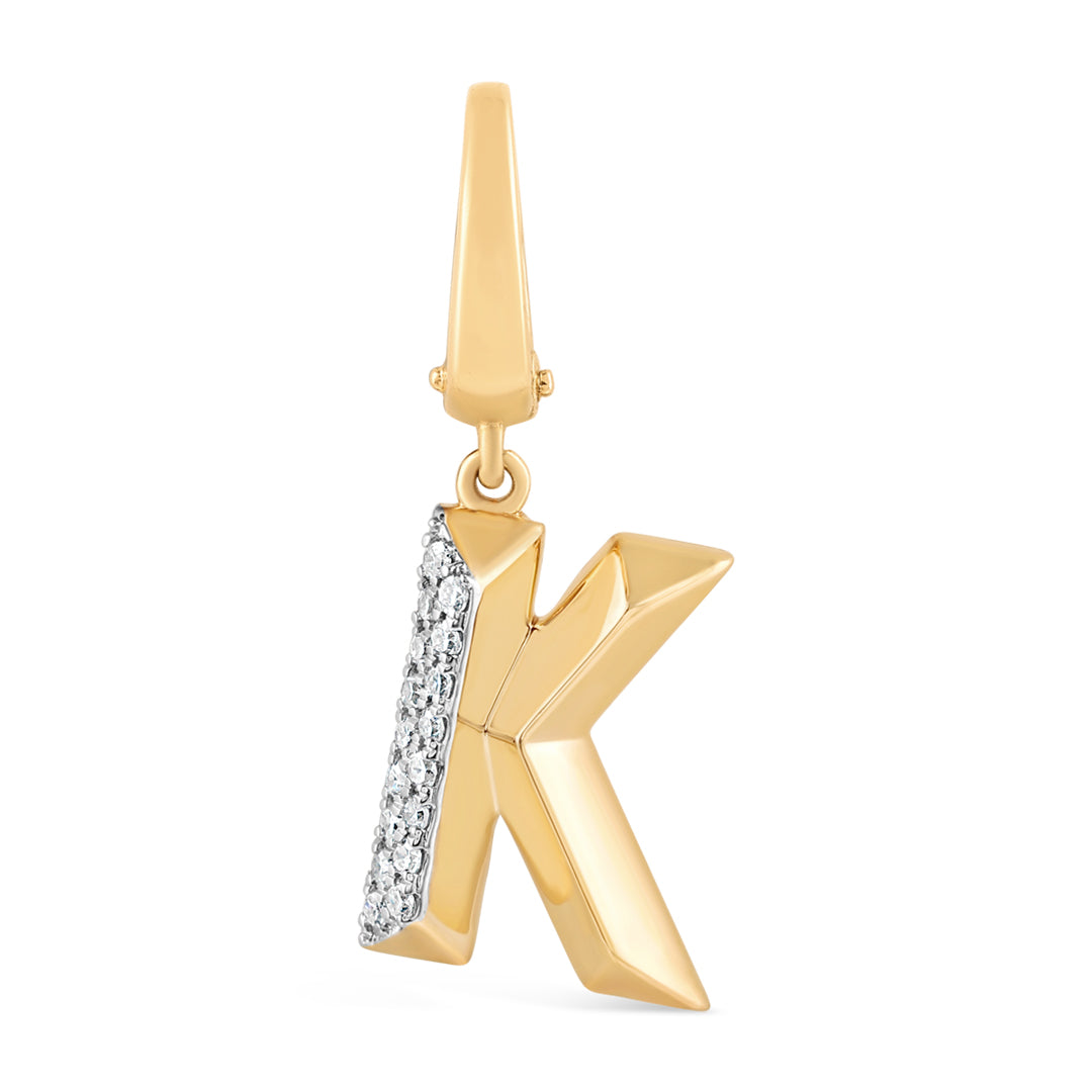 Mini Alphabet Charm - Yellow Gold