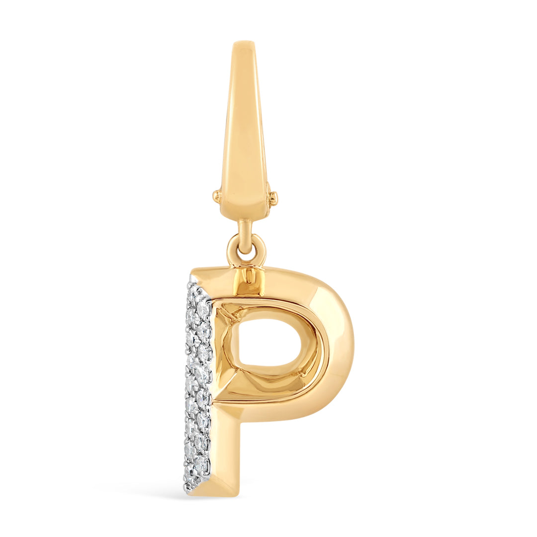 Mini Alphabet Charm - Yellow Gold