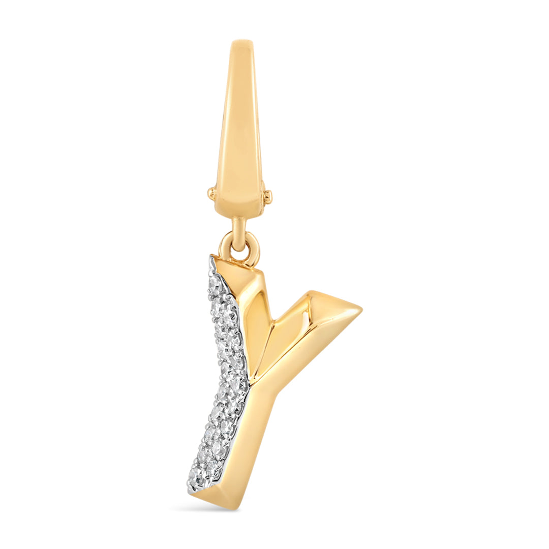 Mini Alphabet Charm - Yellow Gold