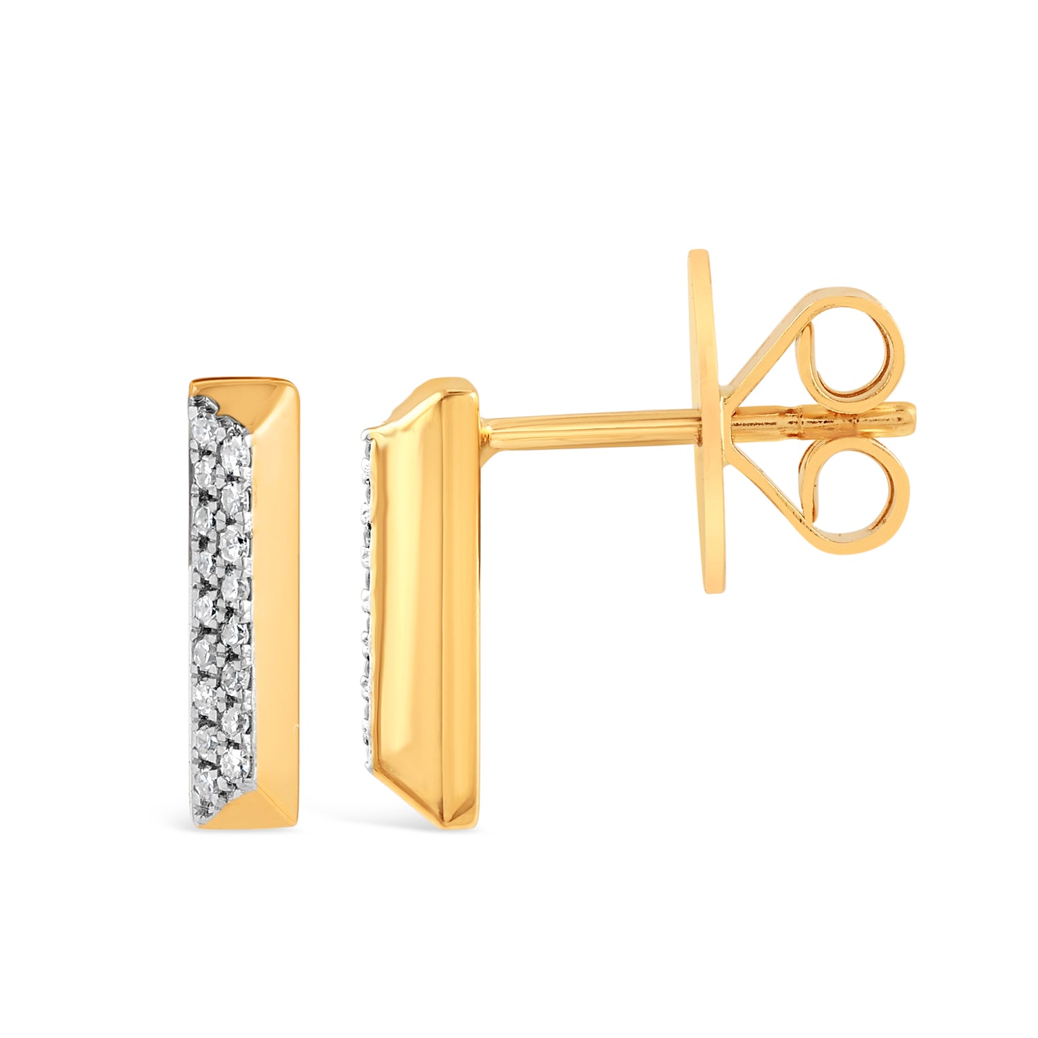 Alphabet Studs -  Yellow Gold