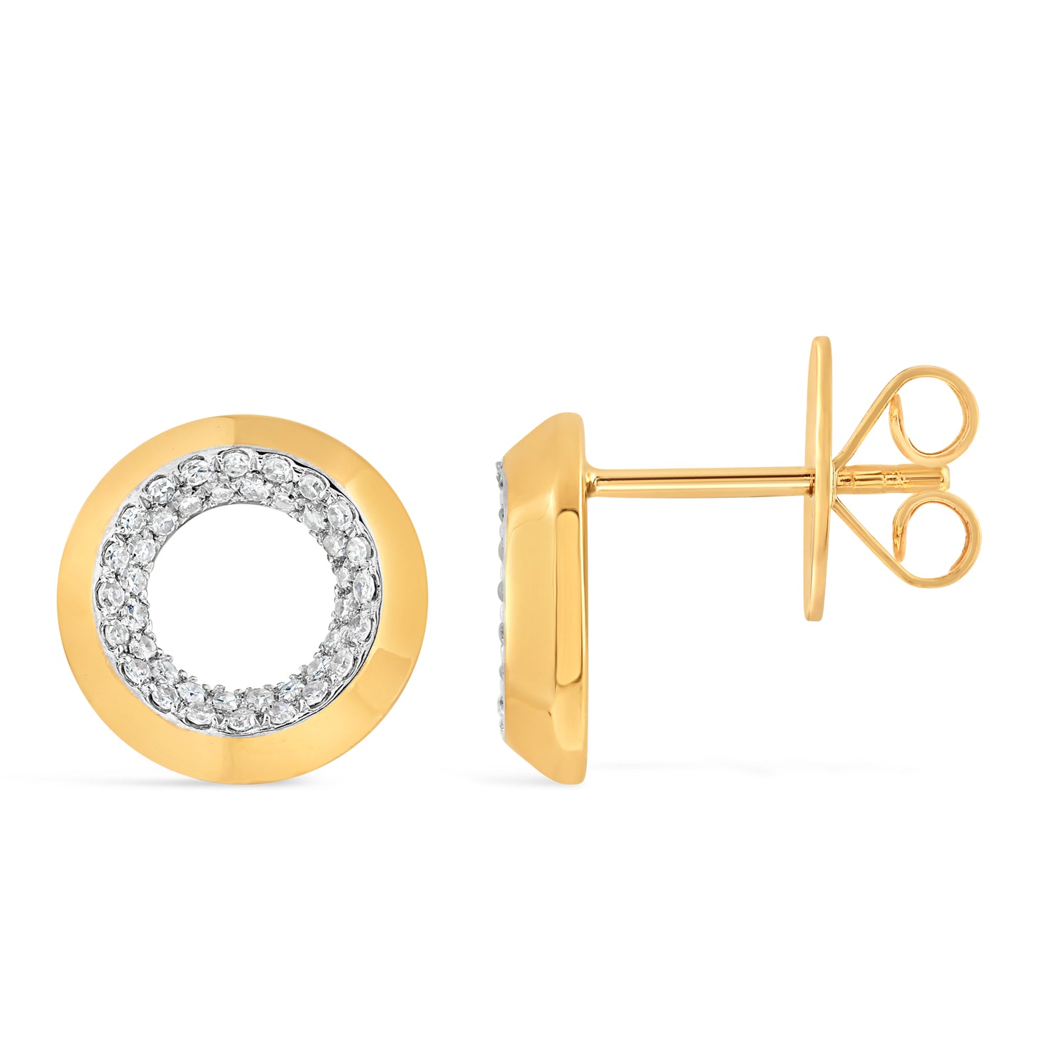 Alphabet Studs -  Yellow Gold