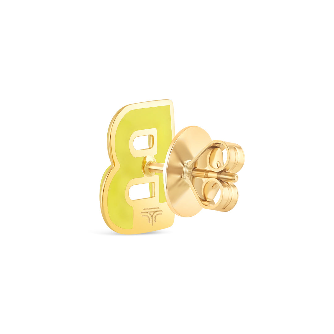 Alphabet Studs -Yellow