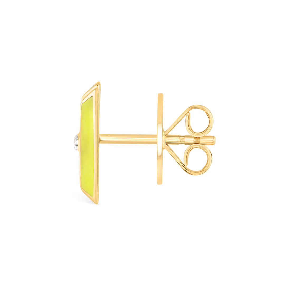 Alphabet Studs -Yellow