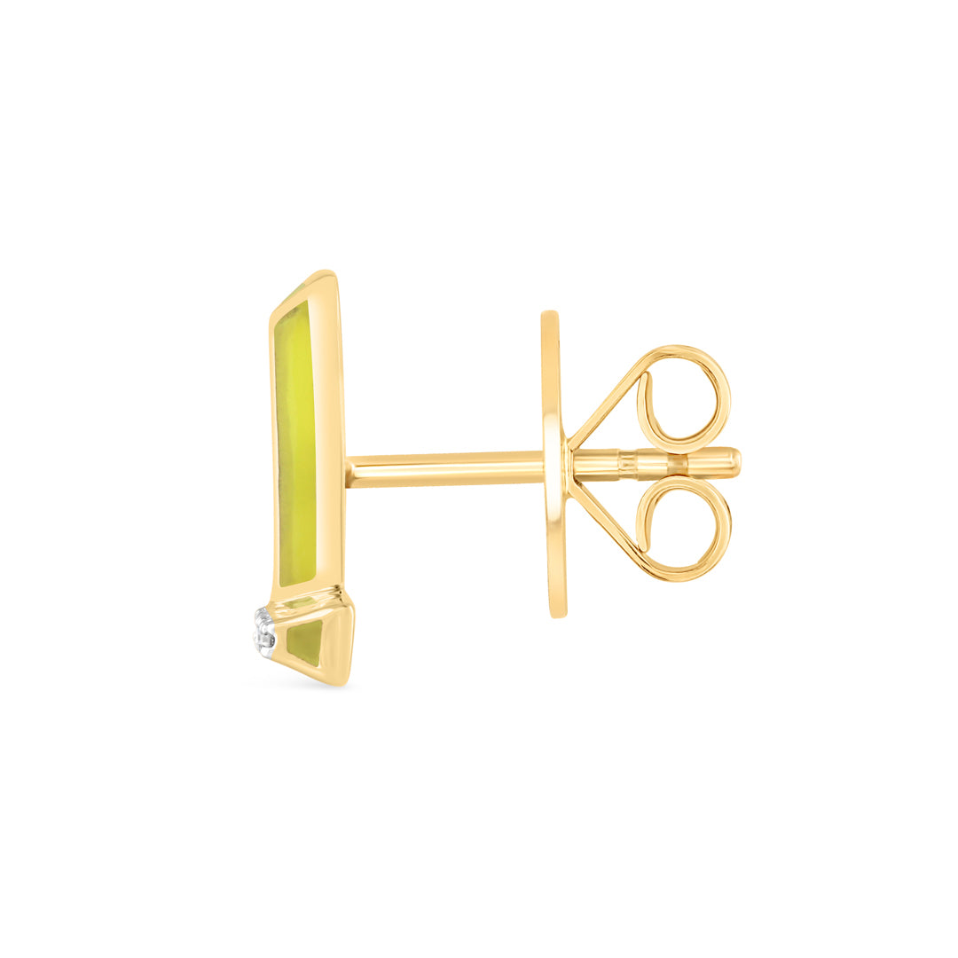 Alphabet Studs -Yellow