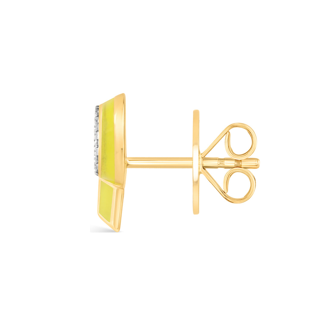 Alphabet Studs -Yellow