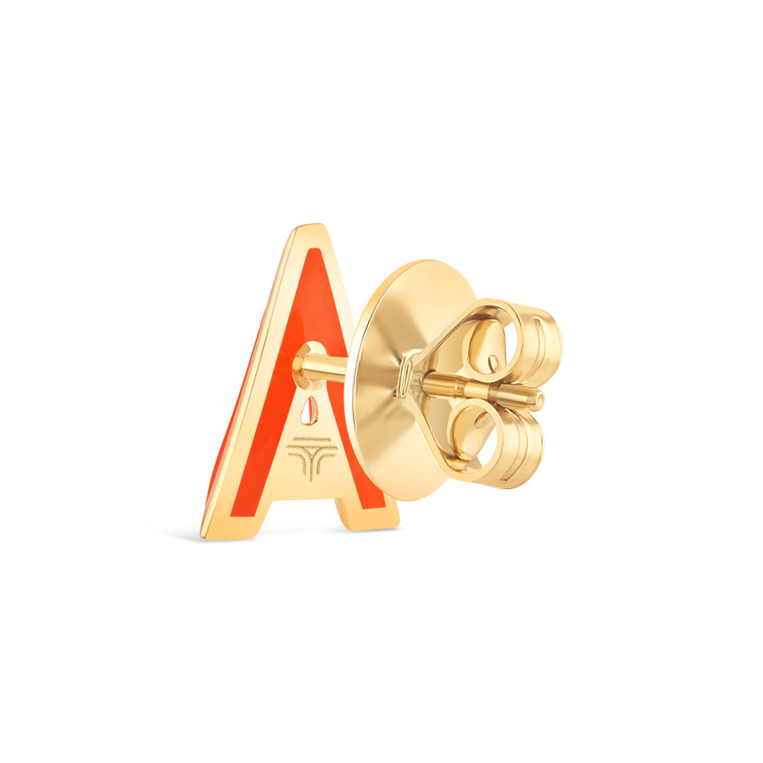 Alphabet Studs - Red