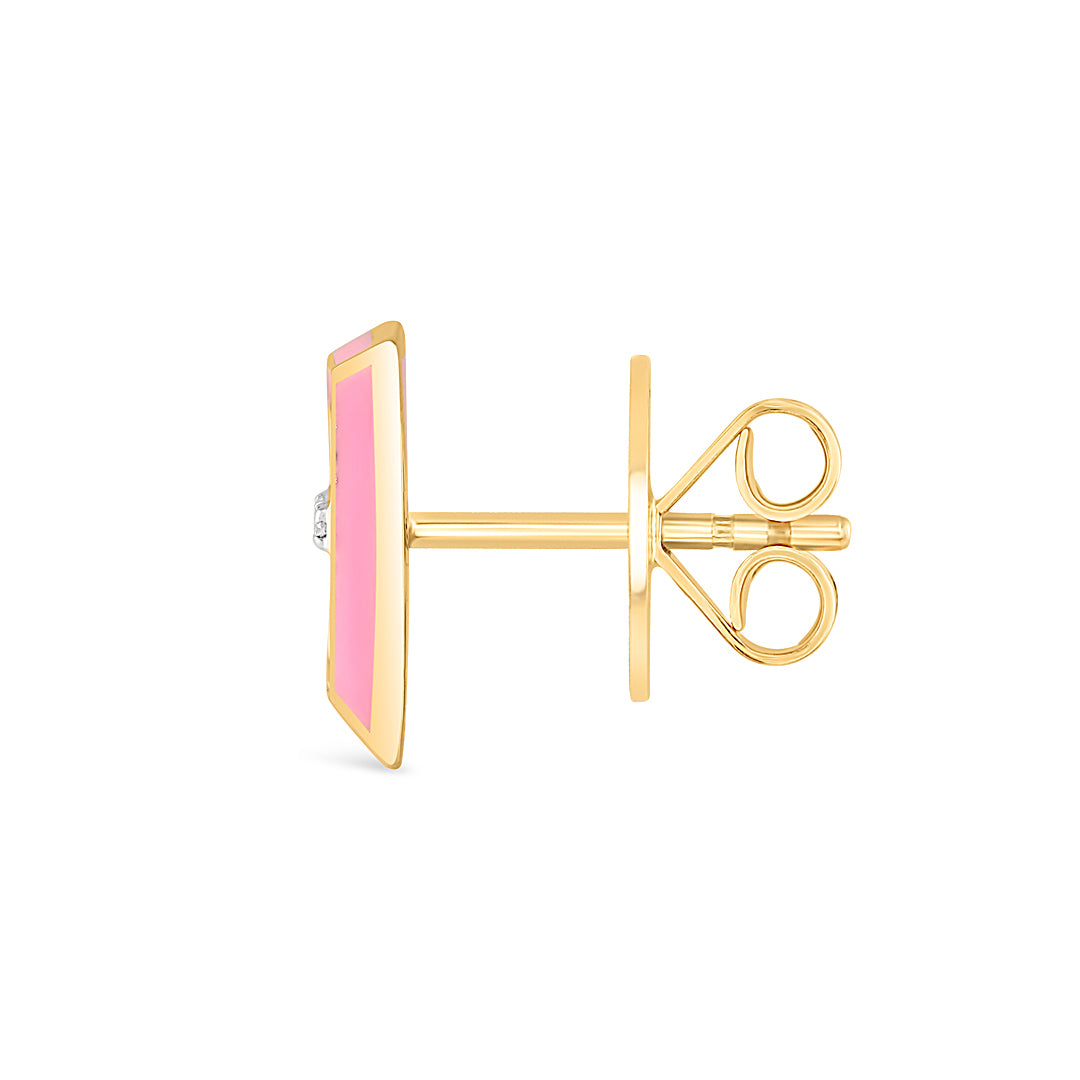 Mini Alphabet Studs - Pink