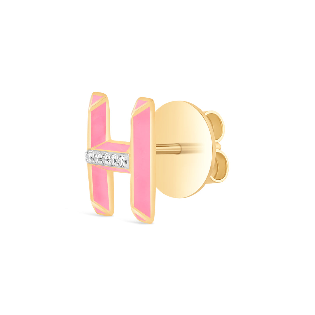 Mini Alphabet Studs - Pink