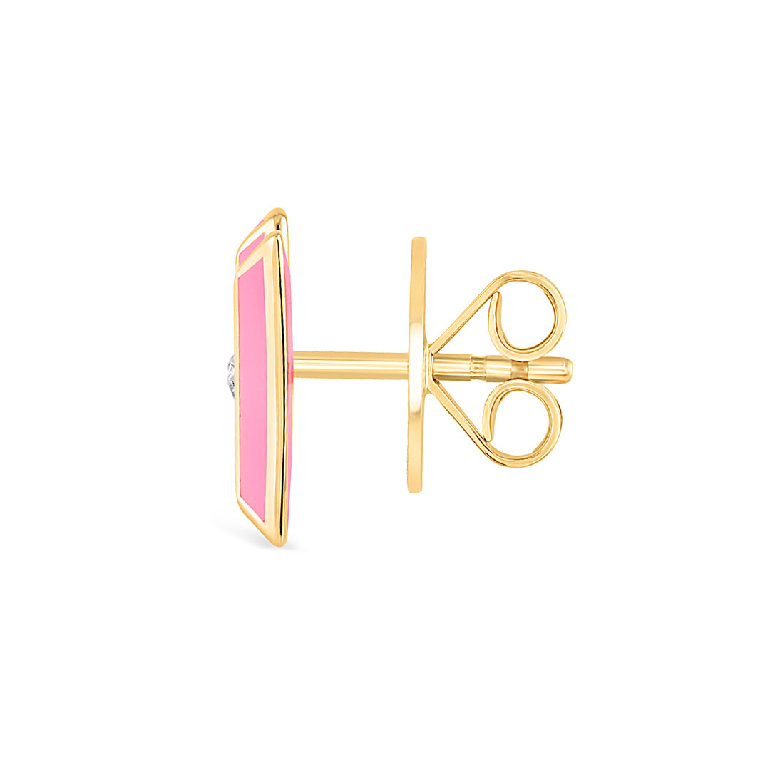 Mini Alphabet Studs - Pink