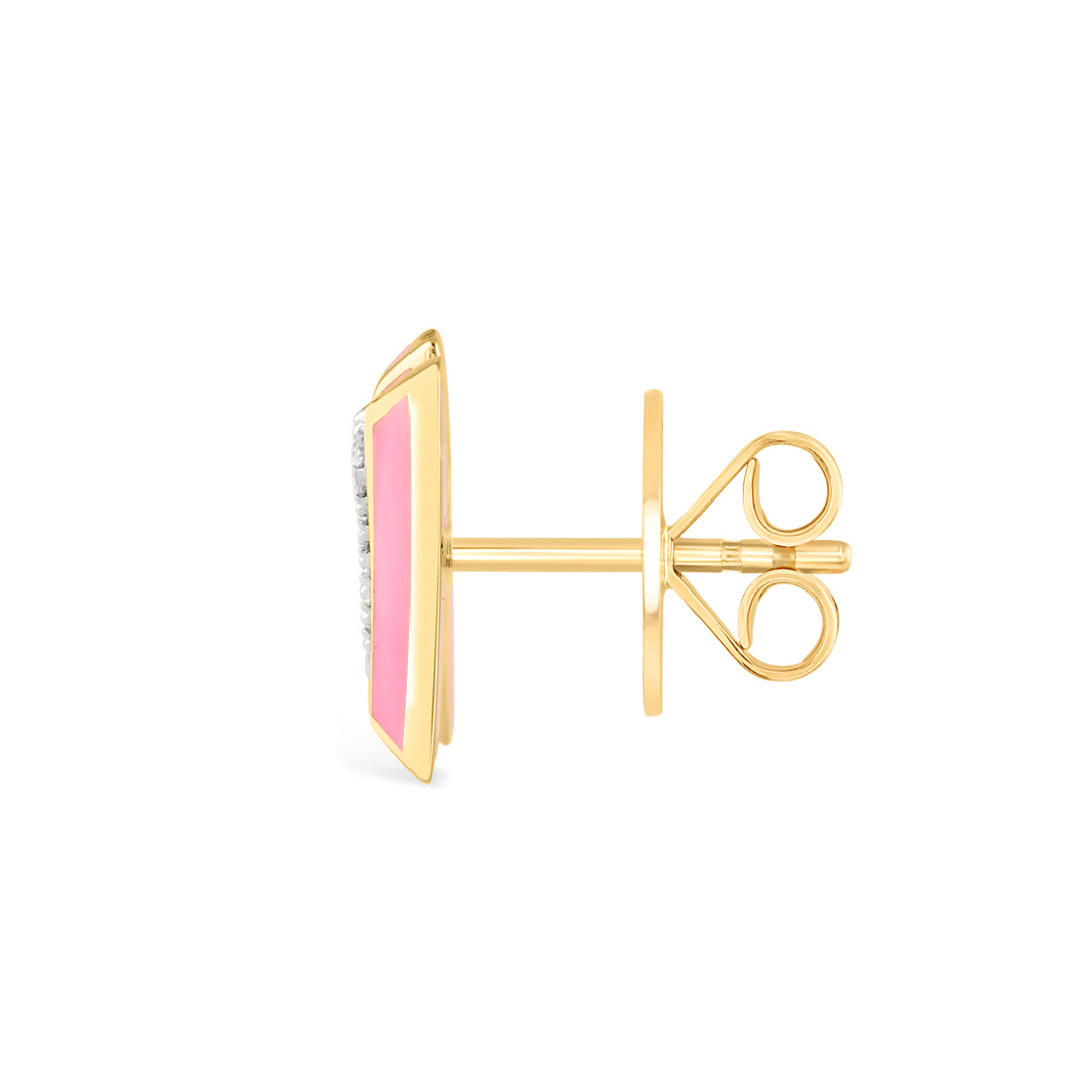 Mini Alphabet Studs - Pink