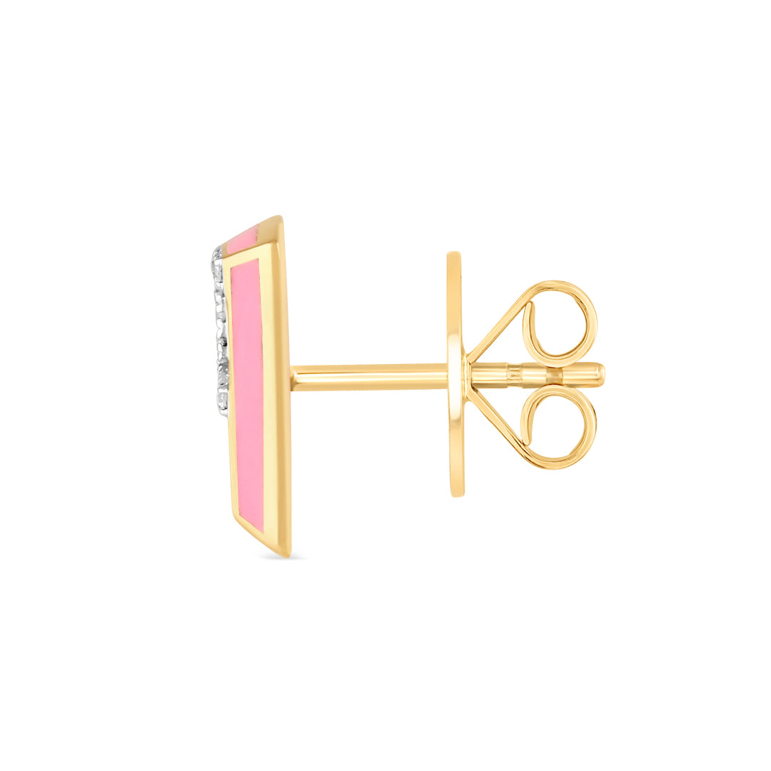 Mini Alphabet Studs - Pink