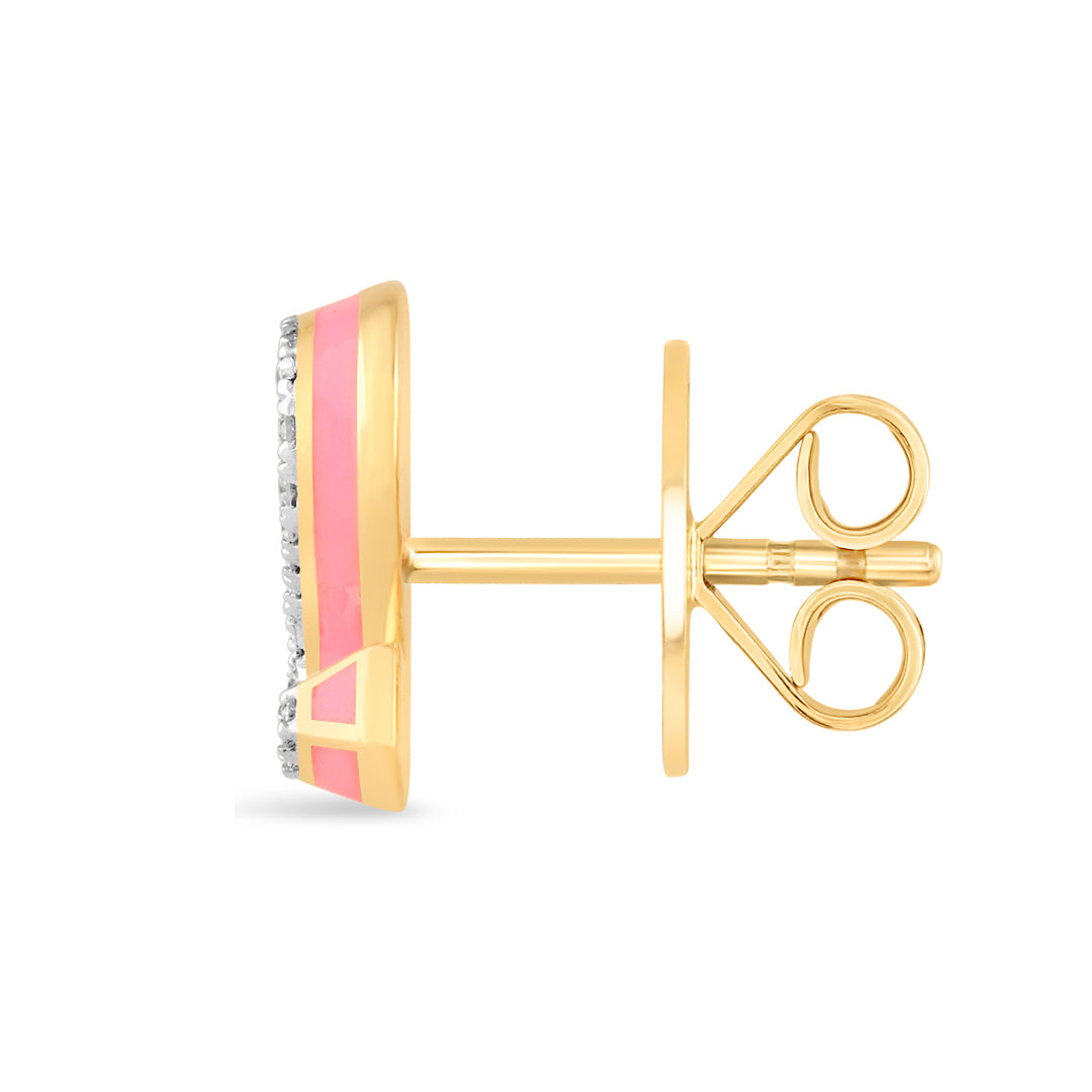 Mini Alphabet Studs - Pink