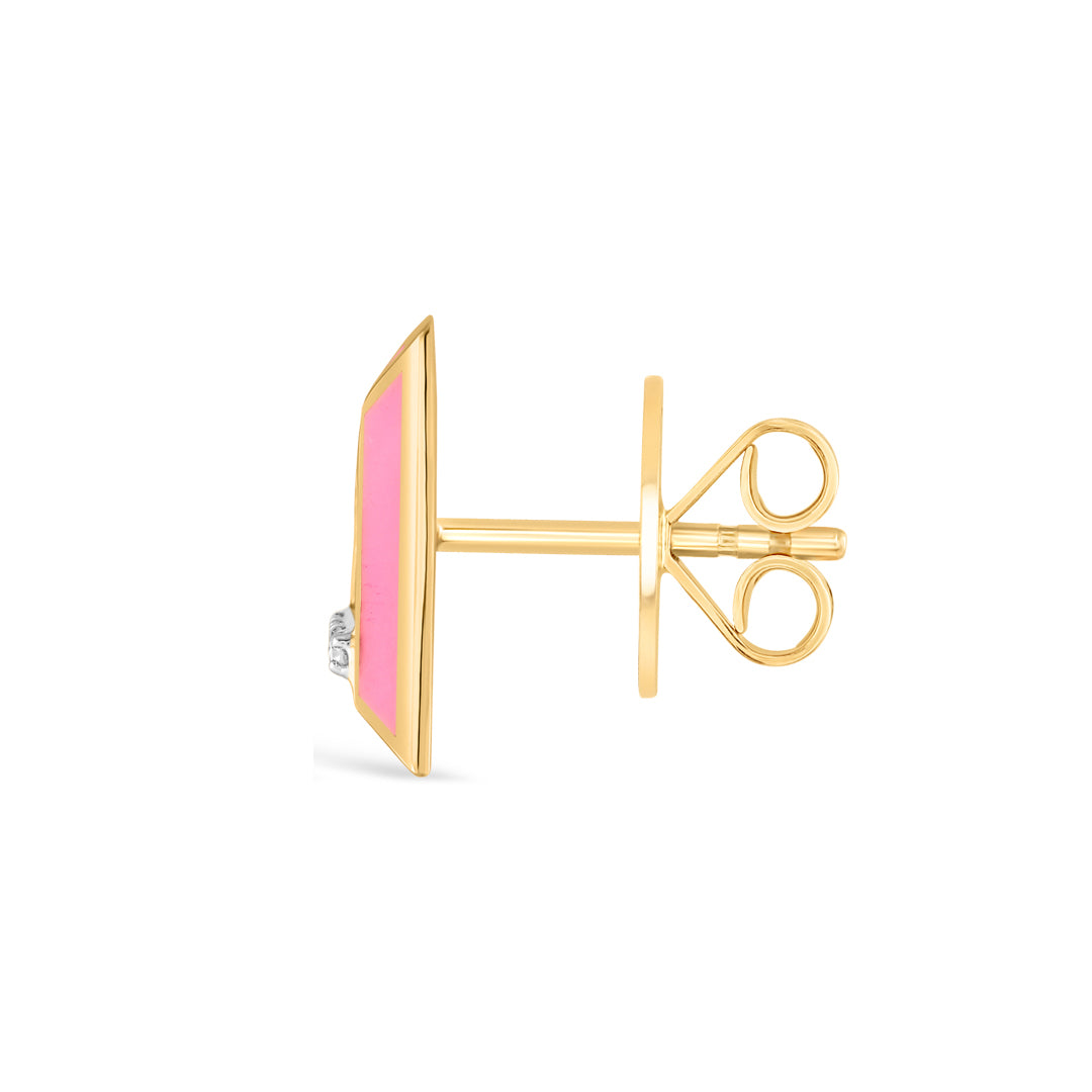 Mini Alphabet Studs - Pink