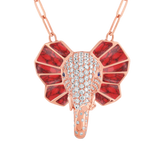 The Tusker Pendant: Red Howlite