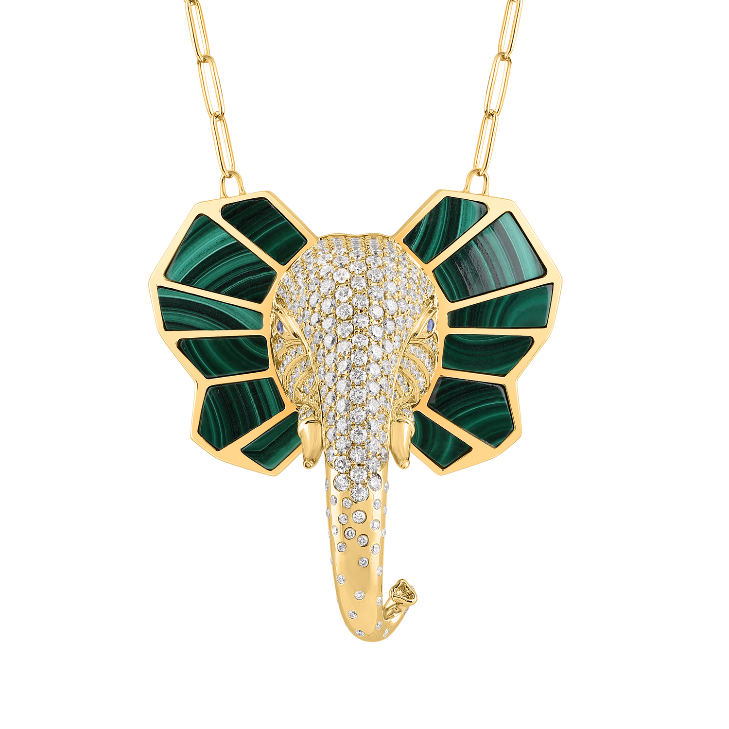 The Tusker Pendant: Malachite