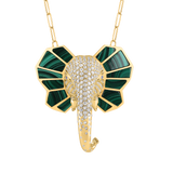 The Tusker Pendant: Malachite