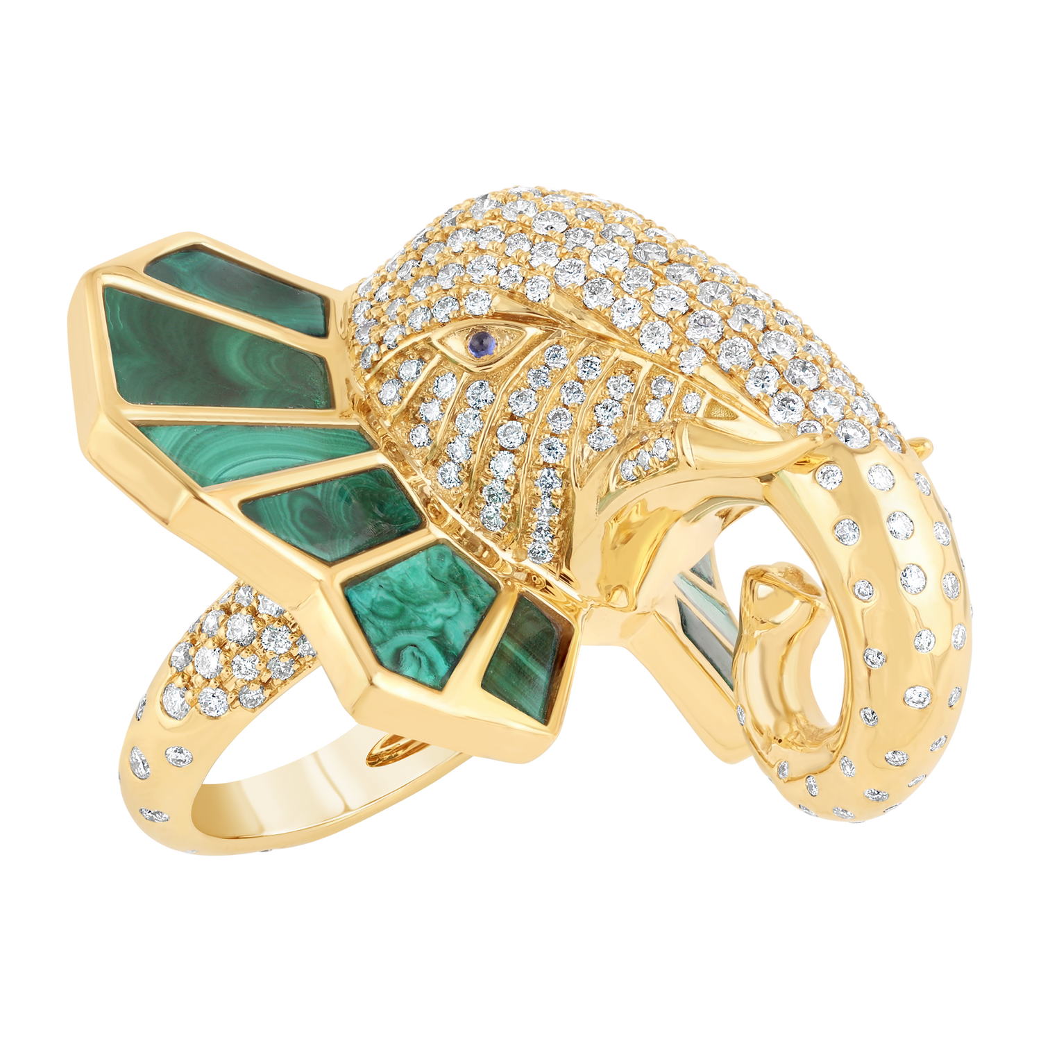 The Tusker Jumbo Ring -  Malachite