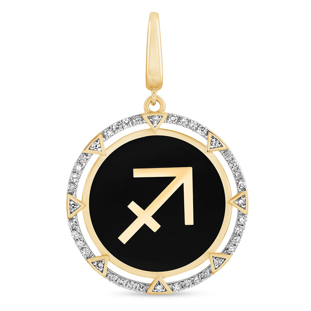 Round Sagittarius Charm