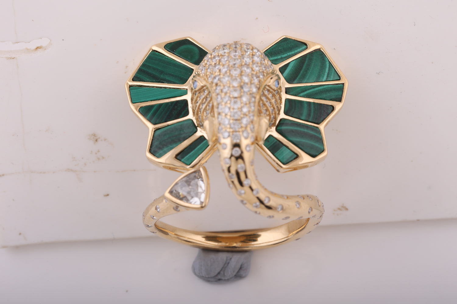 The Wrap Around Tusker Ring - Malachite