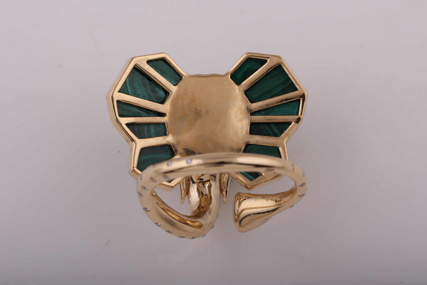 The Wrap Around Tusker Ring - Malachite