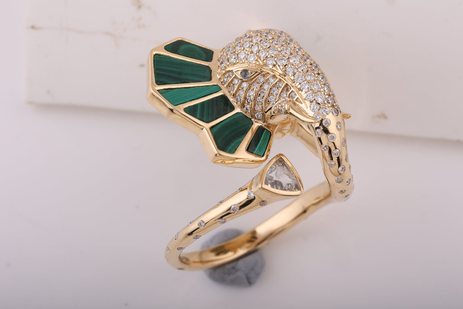 The Wrap Around Tusker Ring - Malachite