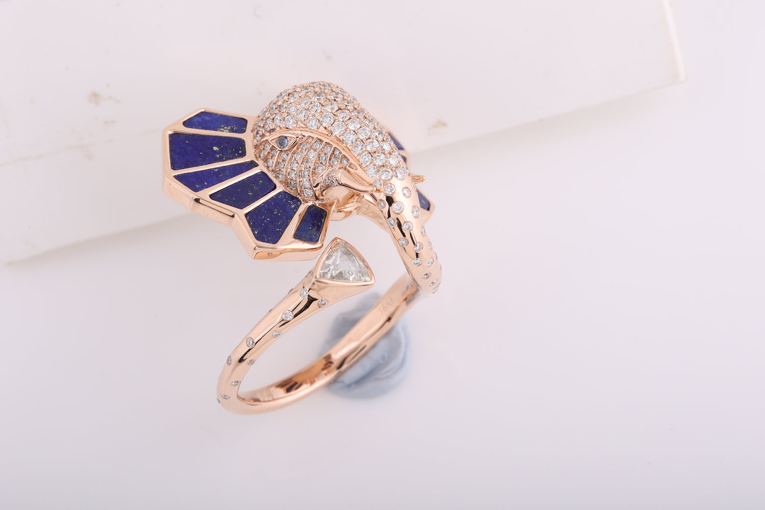 The Wrap Around Tusker Ring - Lapiz Lazuli